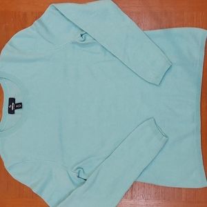 Land's End 100% Cashmere Sweater in Mint Light Teal Size M Like New